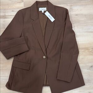 The Drop Women's Classic Brown Blazer